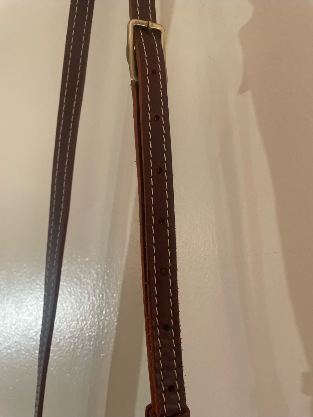NWOT Portland Leather Goods Brown Full Grain Leather Crossbody + Matching Scarf - Picture 9 of 16